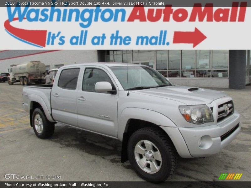 Silver Streak Mica / Graphite 2010 Toyota Tacoma V6 SR5 TRD Sport Double Cab 4x4