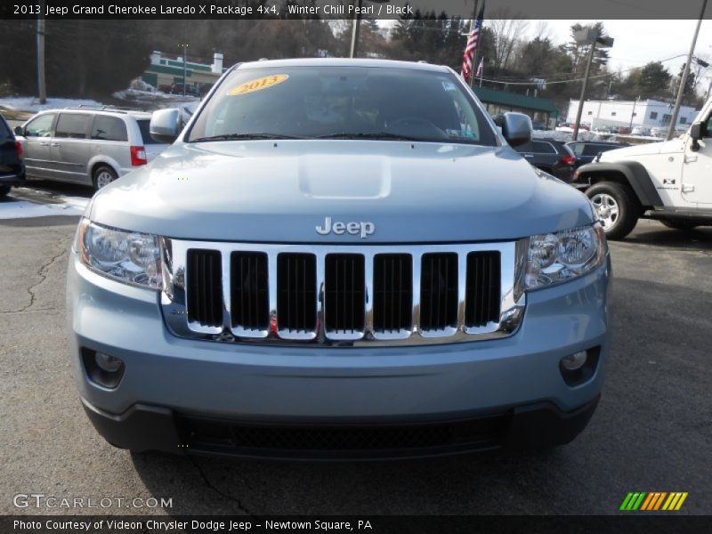 Winter Chill Pearl / Black 2013 Jeep Grand Cherokee Laredo X Package 4x4