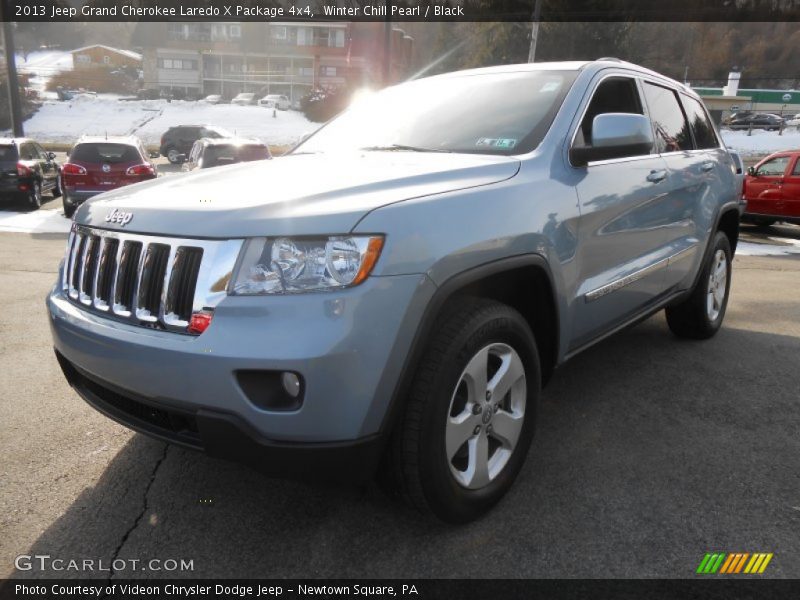 Winter Chill Pearl / Black 2013 Jeep Grand Cherokee Laredo X Package 4x4
