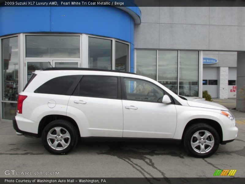 Pearl White Tri Coat Metallic / Beige 2009 Suzuki XL7 Luxury AWD