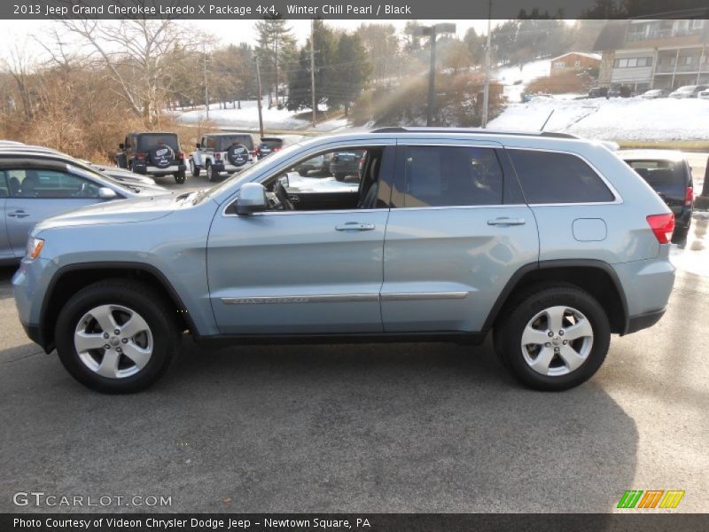 Winter Chill Pearl / Black 2013 Jeep Grand Cherokee Laredo X Package 4x4