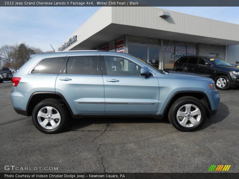 Winter Chill Pearl / Black 2013 Jeep Grand Cherokee Laredo X Package 4x4
