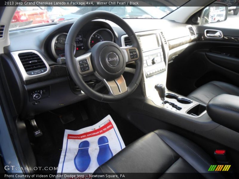 Winter Chill Pearl / Black 2013 Jeep Grand Cherokee Laredo X Package 4x4