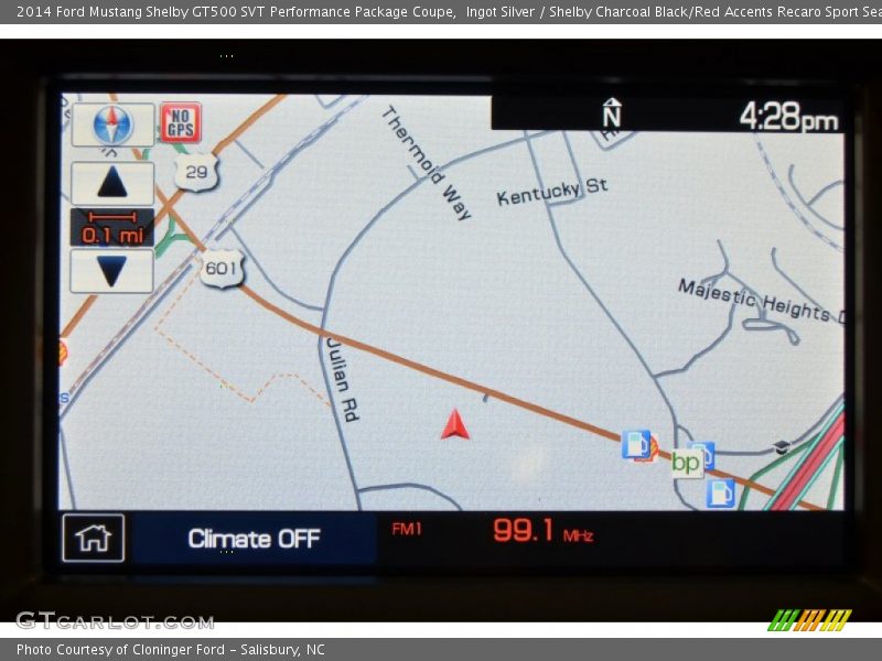 Navigation of 2014 Mustang Shelby GT500 SVT Performance Package Coupe