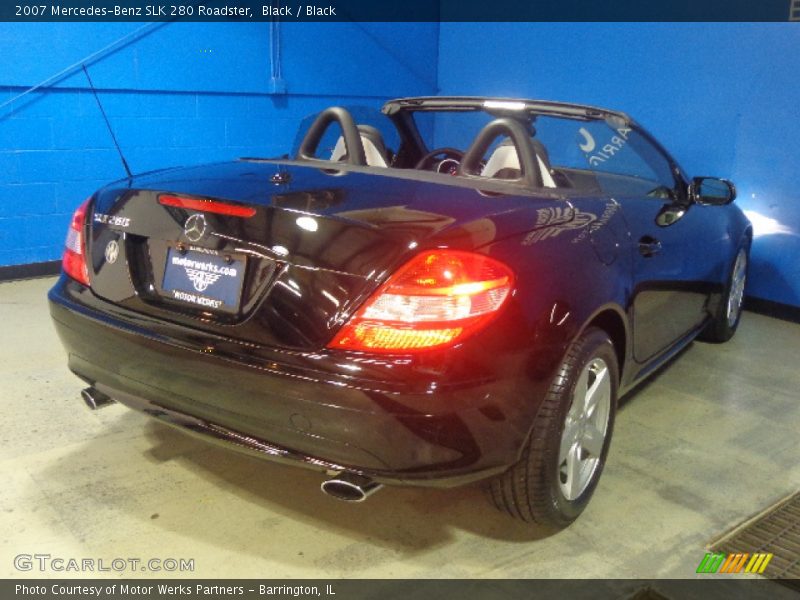 Black / Black 2007 Mercedes-Benz SLK 280 Roadster