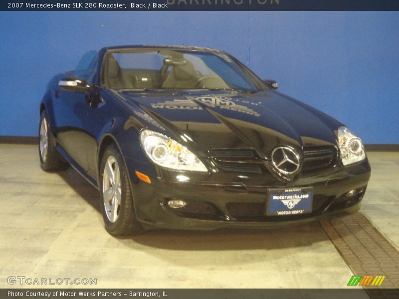 Black / Black 2007 Mercedes-Benz SLK 280 Roadster