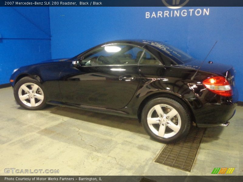 Black / Black 2007 Mercedes-Benz SLK 280 Roadster