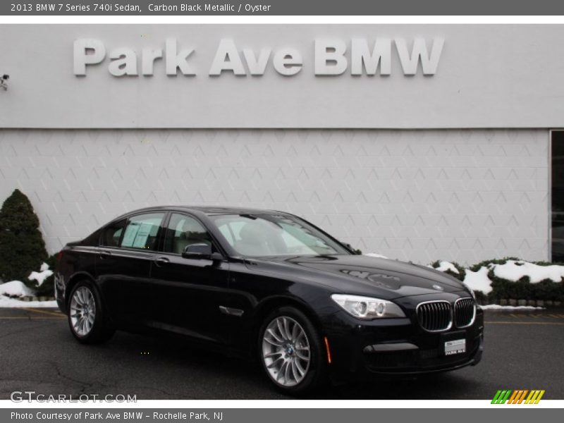 Carbon Black Metallic / Oyster 2013 BMW 7 Series 740i Sedan