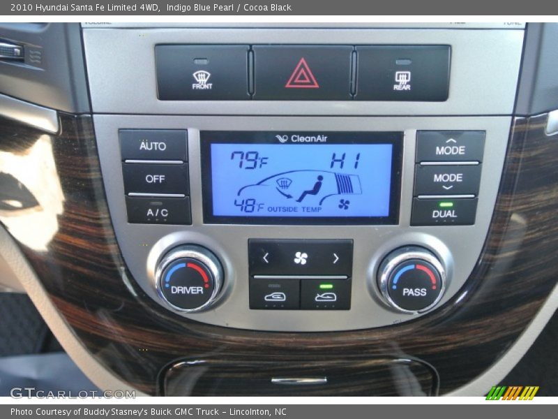 Indigo Blue Pearl / Cocoa Black 2010 Hyundai Santa Fe Limited 4WD