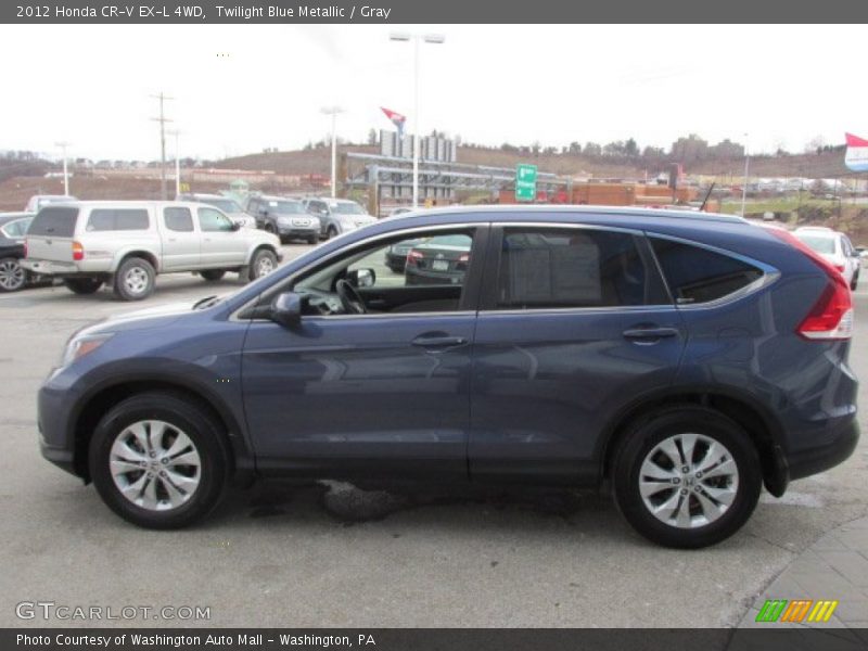 Twilight Blue Metallic / Gray 2012 Honda CR-V EX-L 4WD