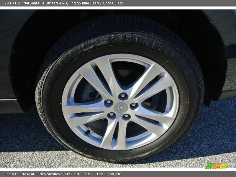 Indigo Blue Pearl / Cocoa Black 2010 Hyundai Santa Fe Limited 4WD