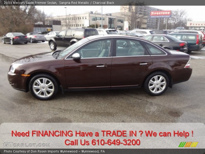 Sangria Red Metallic / Charcoal Black 2009 Mercury Sable Premier Sedan