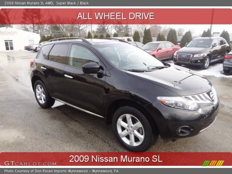 Super Black / Black 2009 Nissan Murano SL AWD