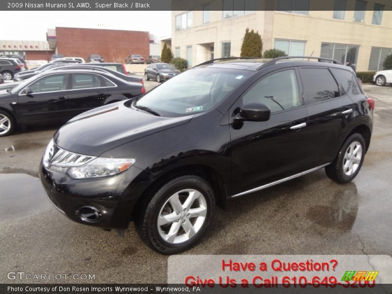 Super Black / Black 2009 Nissan Murano SL AWD