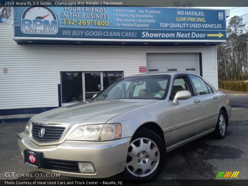 Champagne Mist Metallic / Parchment 2003 Acura RL 3.5 Sedan