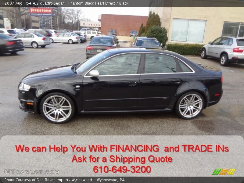 Phantom Black Pearl Effect / Black 2007 Audi RS4 4.2 quattro Sedan