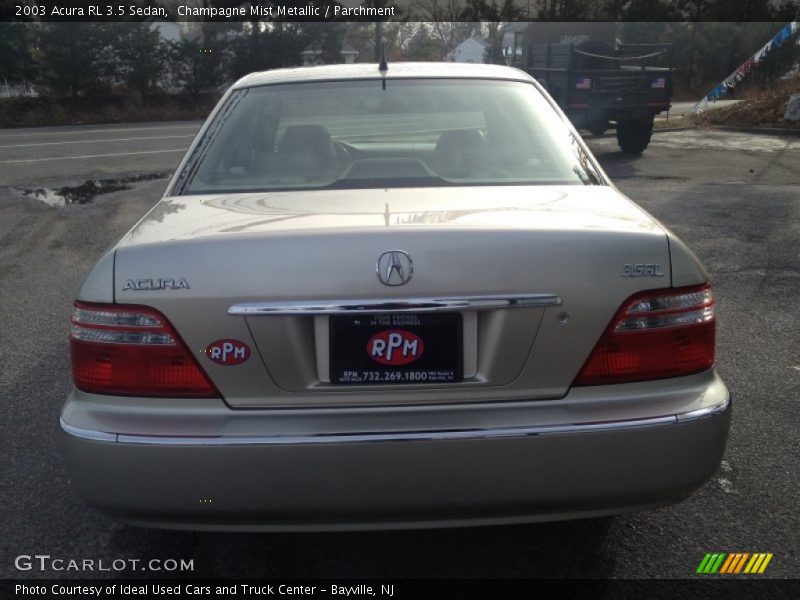 Champagne Mist Metallic / Parchment 2003 Acura RL 3.5 Sedan