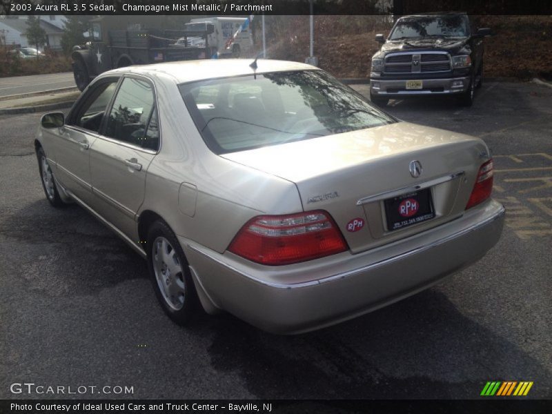 Champagne Mist Metallic / Parchment 2003 Acura RL 3.5 Sedan