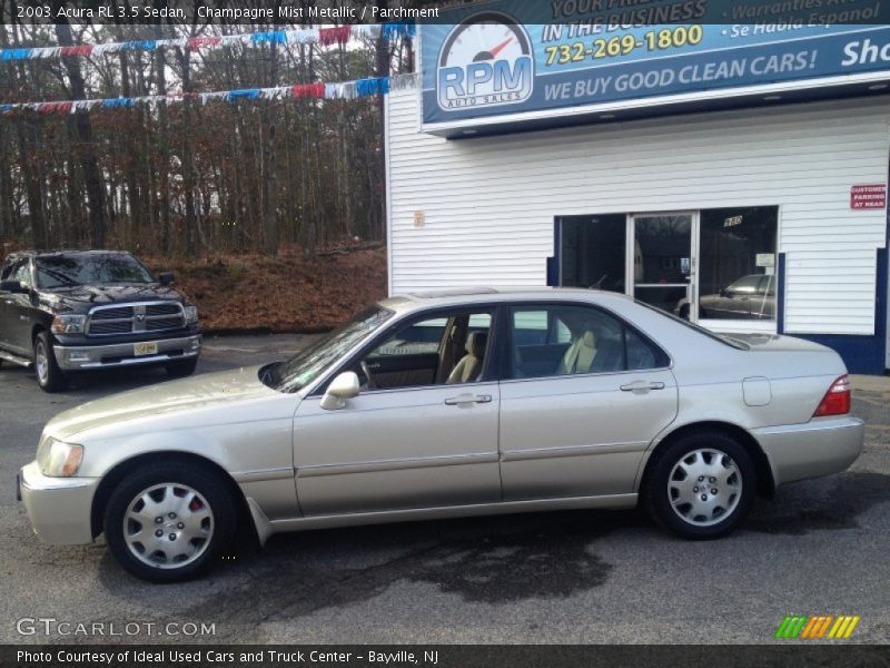 Champagne Mist Metallic / Parchment 2003 Acura RL 3.5 Sedan