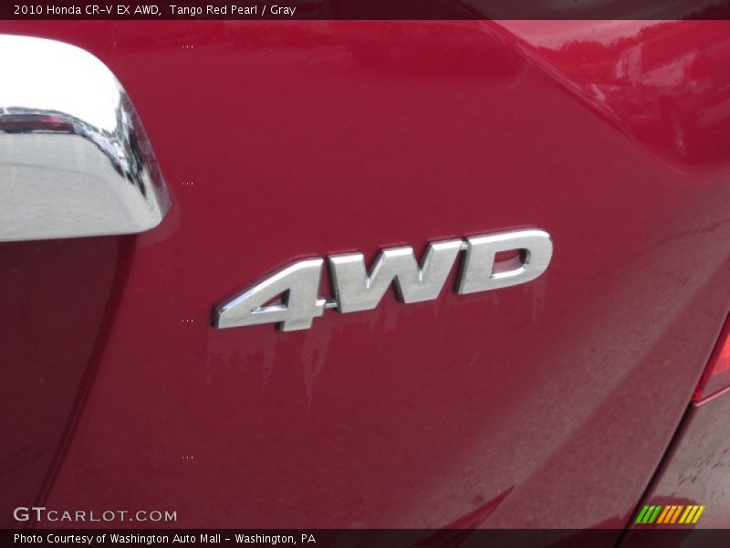 Tango Red Pearl / Gray 2010 Honda CR-V EX AWD