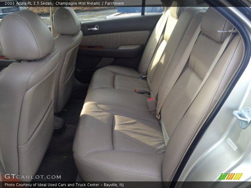 Rear Seat of 2003 RL 3.5 Sedan