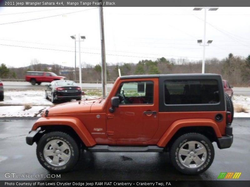 Mango Tango Pearl / Black 2011 Jeep Wrangler Sahara 4x4