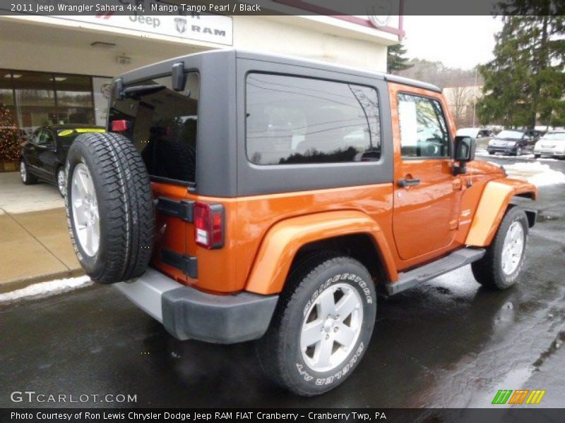 Mango Tango Pearl / Black 2011 Jeep Wrangler Sahara 4x4