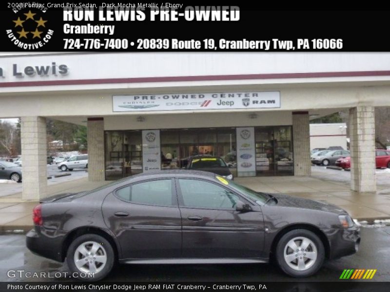 Dark Mocha Metallic / Ebony 2008 Pontiac Grand Prix Sedan