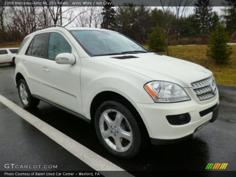 Arctic White / Ash Grey 2008 Mercedes-Benz ML 350 4Matic