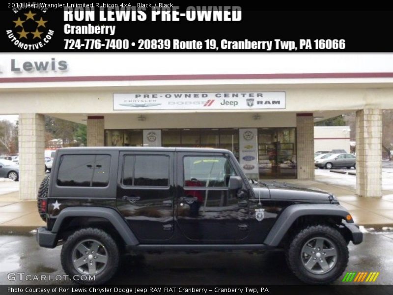 Black / Black 2011 Jeep Wrangler Unlimited Rubicon 4x4