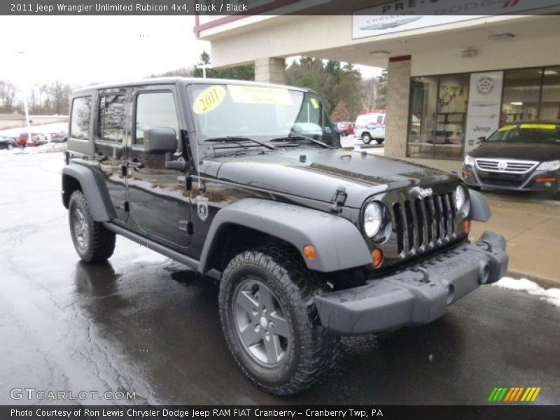 Black / Black 2011 Jeep Wrangler Unlimited Rubicon 4x4
