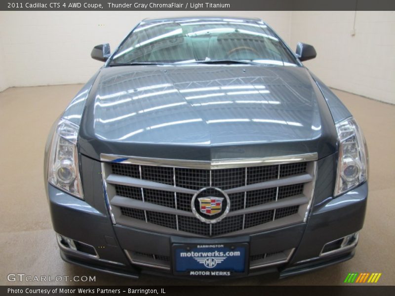 Thunder Gray ChromaFlair / Light Titanium 2011 Cadillac CTS 4 AWD Coupe