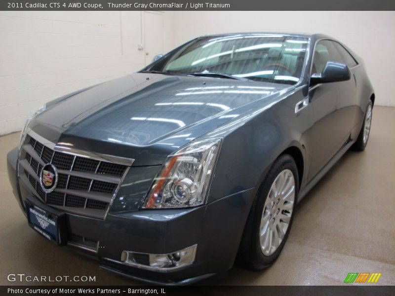 Thunder Gray ChromaFlair / Light Titanium 2011 Cadillac CTS 4 AWD Coupe