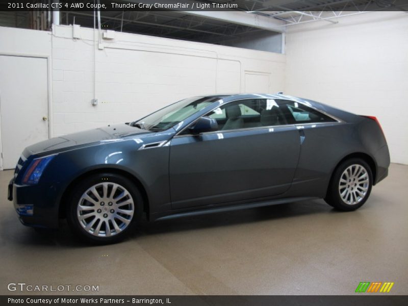 Thunder Gray ChromaFlair / Light Titanium 2011 Cadillac CTS 4 AWD Coupe