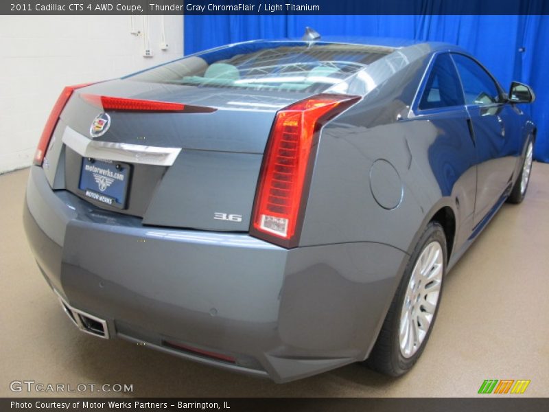 Thunder Gray ChromaFlair / Light Titanium 2011 Cadillac CTS 4 AWD Coupe