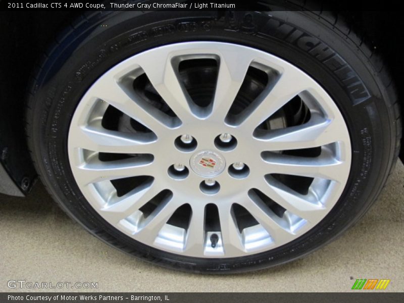 Thunder Gray ChromaFlair / Light Titanium 2011 Cadillac CTS 4 AWD Coupe