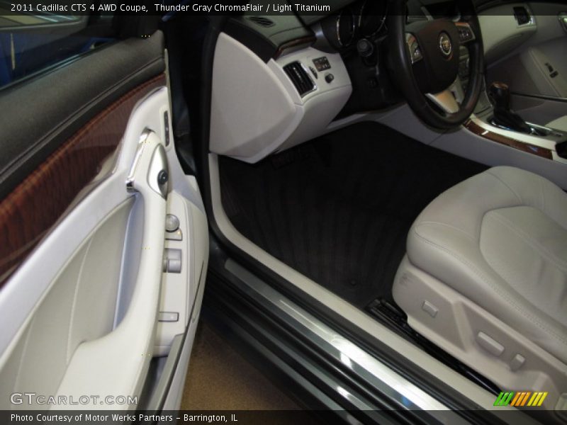 Thunder Gray ChromaFlair / Light Titanium 2011 Cadillac CTS 4 AWD Coupe