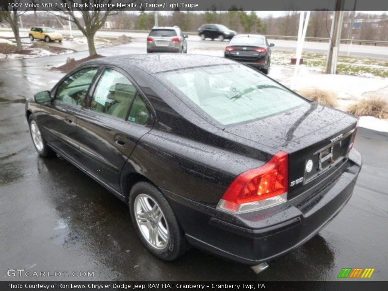 Black Sapphire Metallic / Taupe/Light Taupe 2007 Volvo S60 2.5T