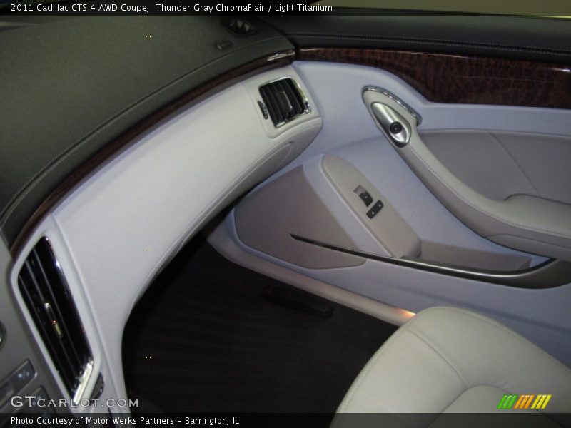 Thunder Gray ChromaFlair / Light Titanium 2011 Cadillac CTS 4 AWD Coupe