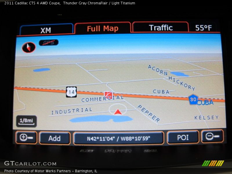 Thunder Gray ChromaFlair / Light Titanium 2011 Cadillac CTS 4 AWD Coupe