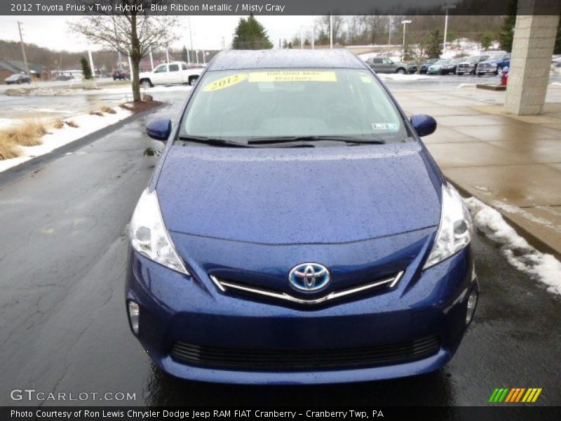 Blue Ribbon Metallic / Misty Gray 2012 Toyota Prius v Two Hybrid