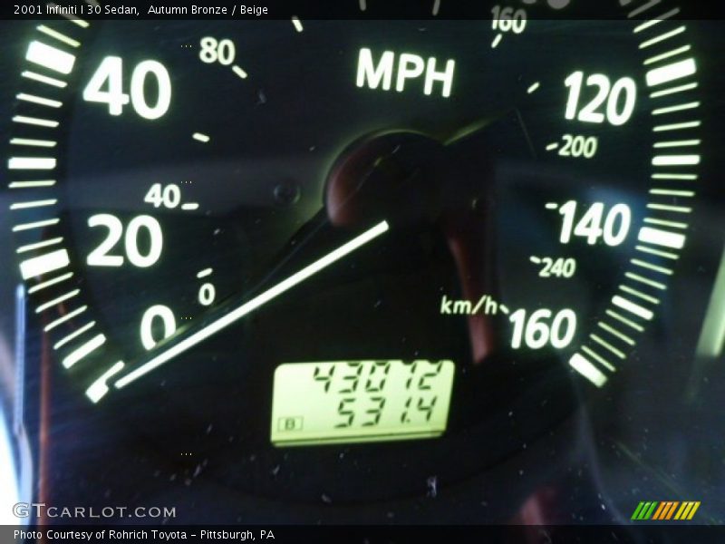 Autumn Bronze / Beige 2001 Infiniti I 30 Sedan