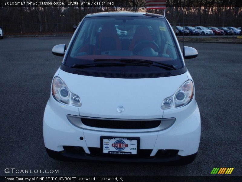 Crystal White / design Red 2010 Smart fortwo passion coupe