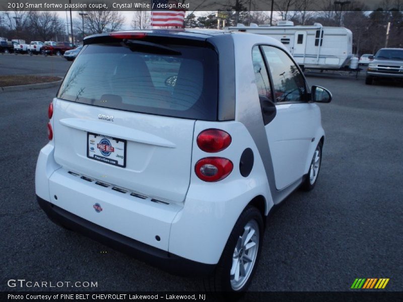 Crystal White / design Red 2010 Smart fortwo passion coupe