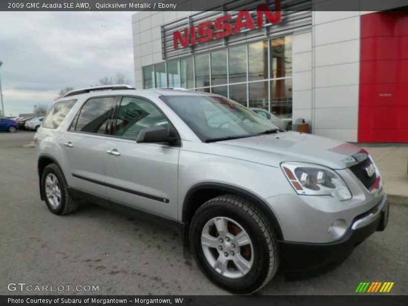 Quicksilver Metallic / Ebony 2009 GMC Acadia SLE AWD