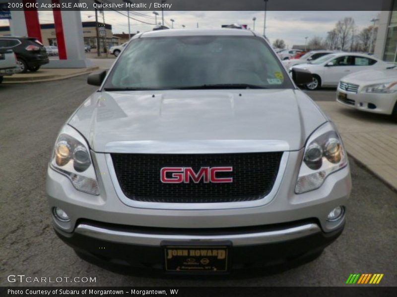 Quicksilver Metallic / Ebony 2009 GMC Acadia SLE AWD