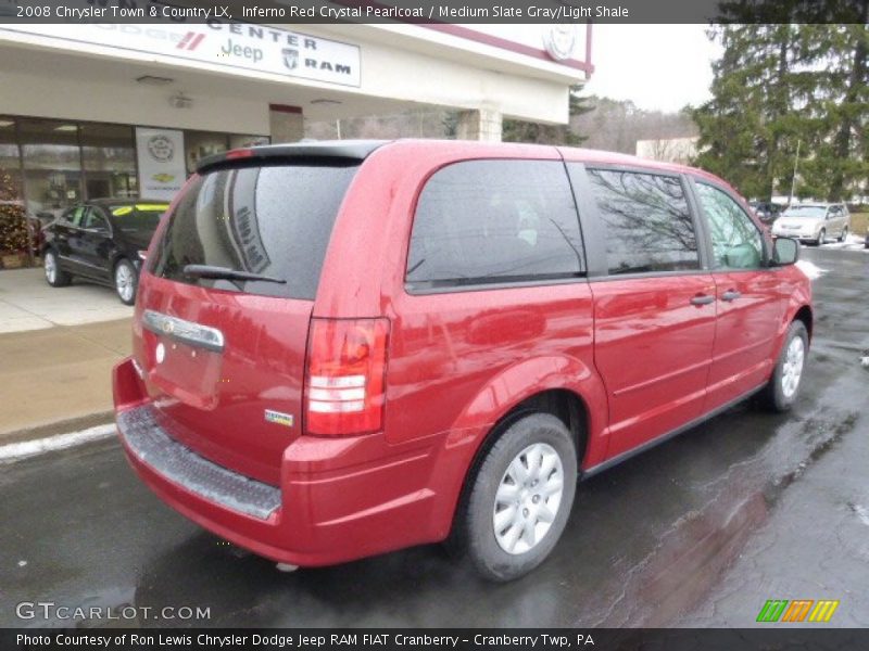 Inferno Red Crystal Pearlcoat / Medium Slate Gray/Light Shale 2008 Chrysler Town & Country LX