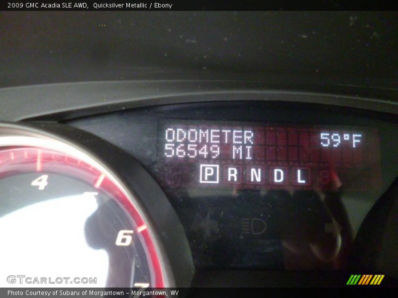 Quicksilver Metallic / Ebony 2009 GMC Acadia SLE AWD