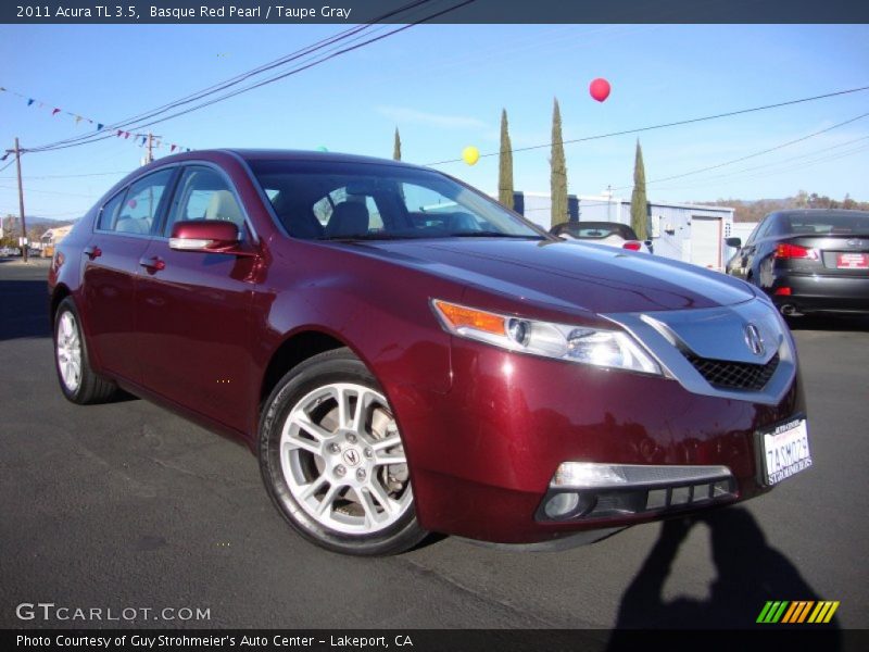 Basque Red Pearl / Taupe Gray 2011 Acura TL 3.5
