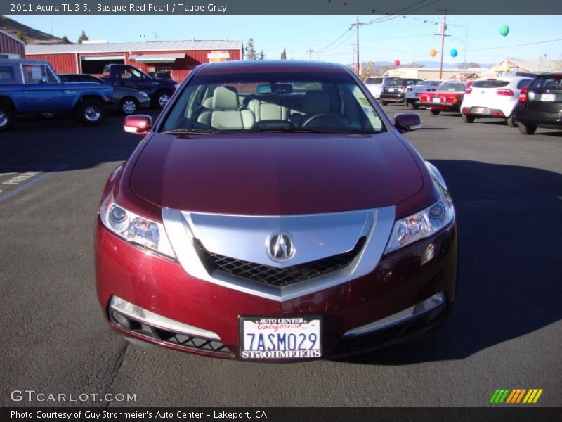 Basque Red Pearl / Taupe Gray 2011 Acura TL 3.5